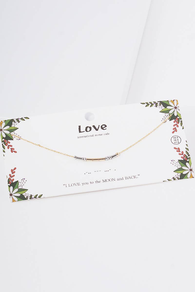 Gold Plated Morse Code Necklace