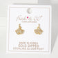 Micro-Pave-Set 13mm Ginkgo Leaf Stud Earrings