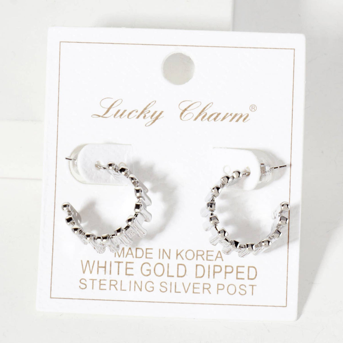 Polished Brass Bar-Texture 15mm Hoop Earrings