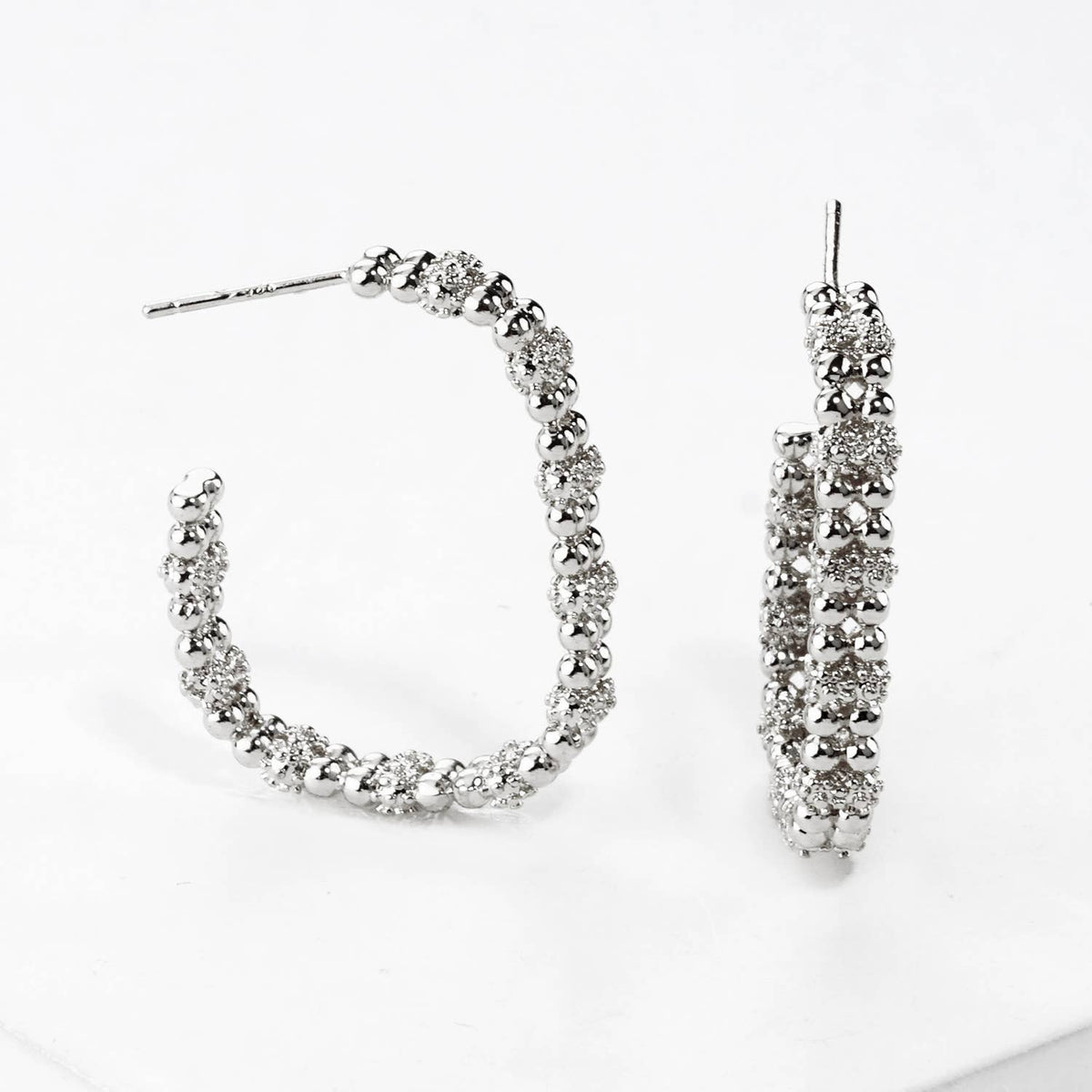Textured Hoop Earrings