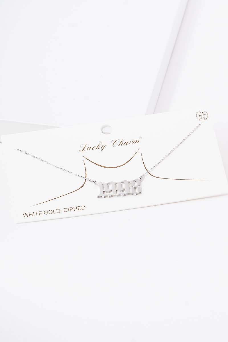 Gold Plated Birth Year Necklace