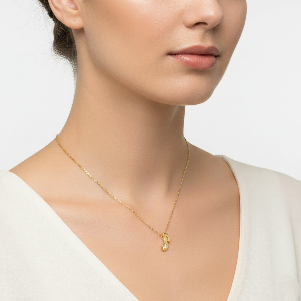 Dainty Musical Note Pendant Necklace