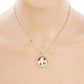 Gold Plated Bee Coin Charm Necklace