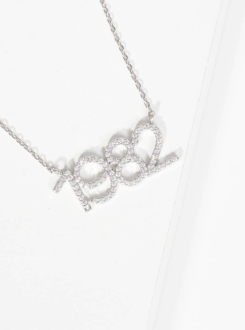 Gold Plated Cubic Birth Year Necklace