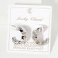 Polished Brass Graduated Ball-Shaped Hoop Earrings
