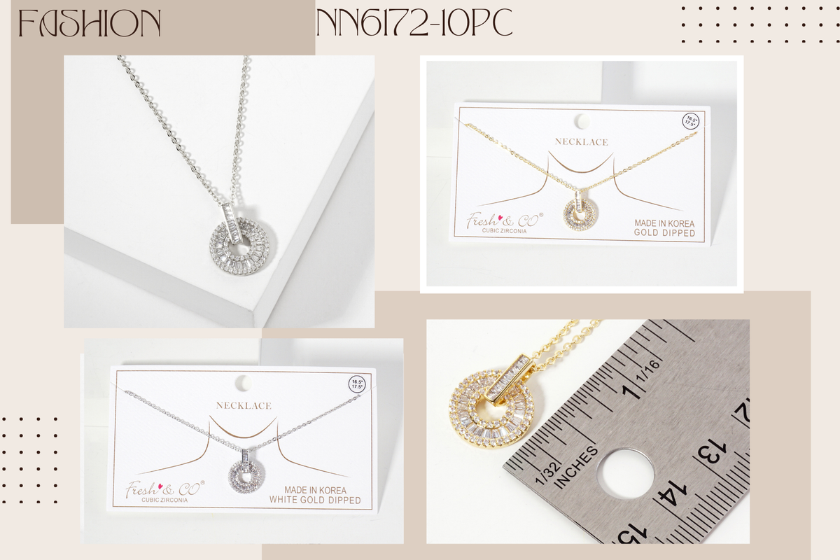 Intricate Pave-Set Door-Knocker Pendant Necklace