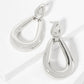 Polished Brass Cutout Double Teardrop Dangle Earrings