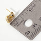 Minimalist Pave-Set Teddy-Bear with Bow Stud Earrings