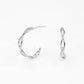 Gold Plated Double Twist Hoop Earrings