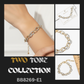 Two-Tone Twisted Oval Link Chain Bracelet