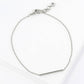 Minimalist Polished Brass Horizontal Bar Chain Bracelet