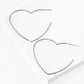 18K Gold Dipped 50mm Heart Shape Lightweight Open Hoop