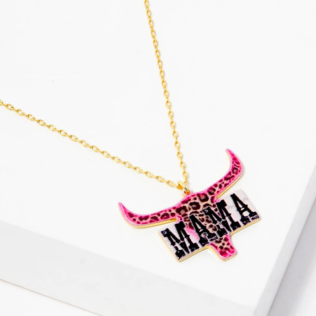 Western Longhorn "MAMA" Pendant Necklace