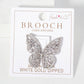 Butterfly Design 18K-Gold-Dipped Brass Brooch