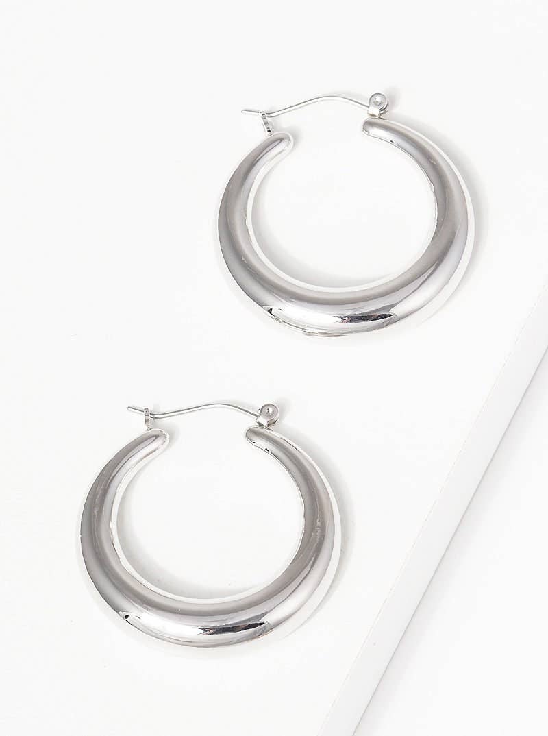 Chunky Oval Hoop Earrings