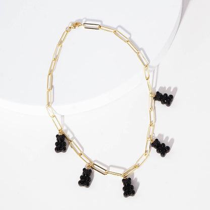 Multicolor Beaded Gummy Bear Necklace