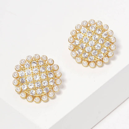 Freshwater Pearl Outline Stud Earrings