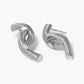 Gold and White Gold Dipped Twisted Statement Earrings