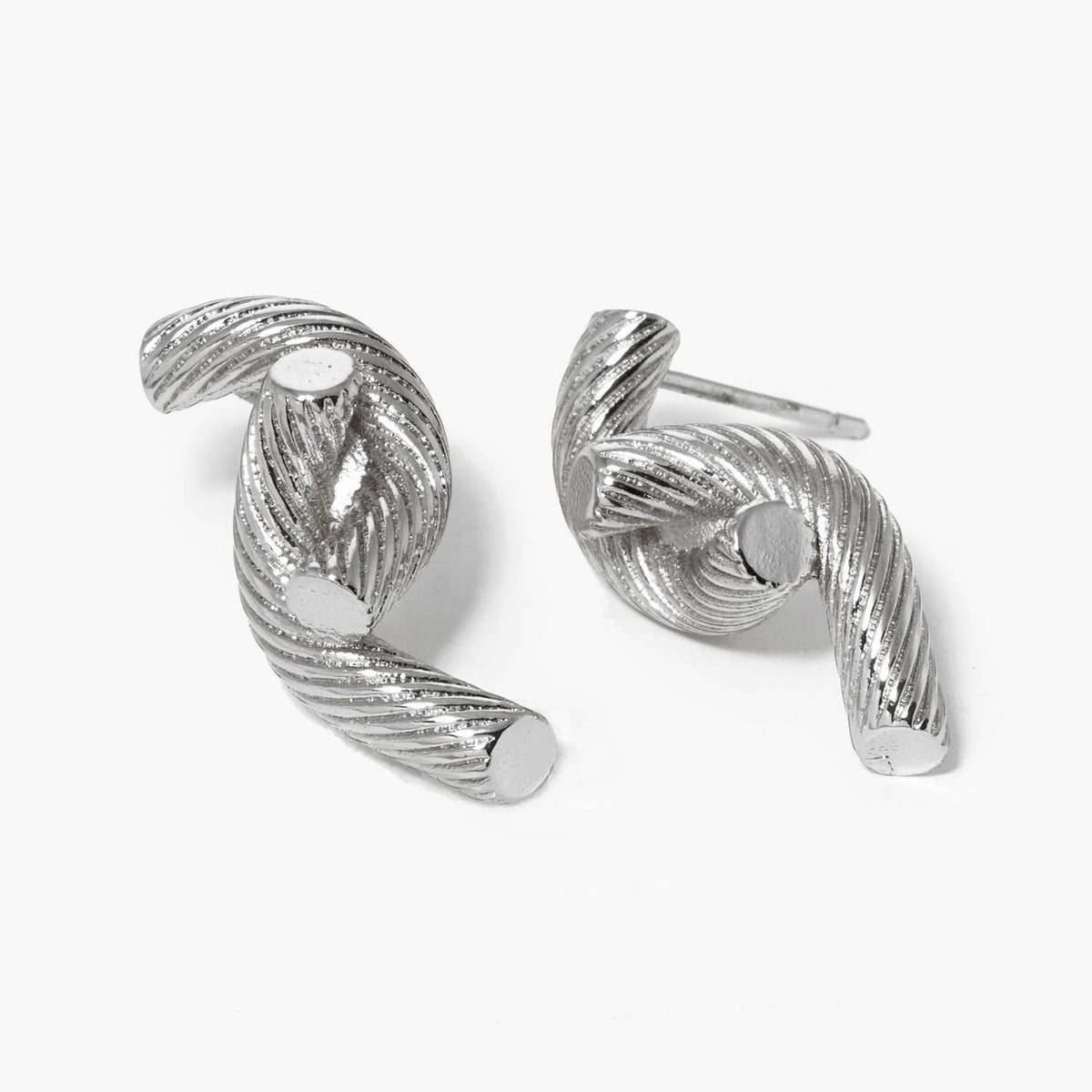 Gold and White Gold Dipped Twisted Statement Earrings