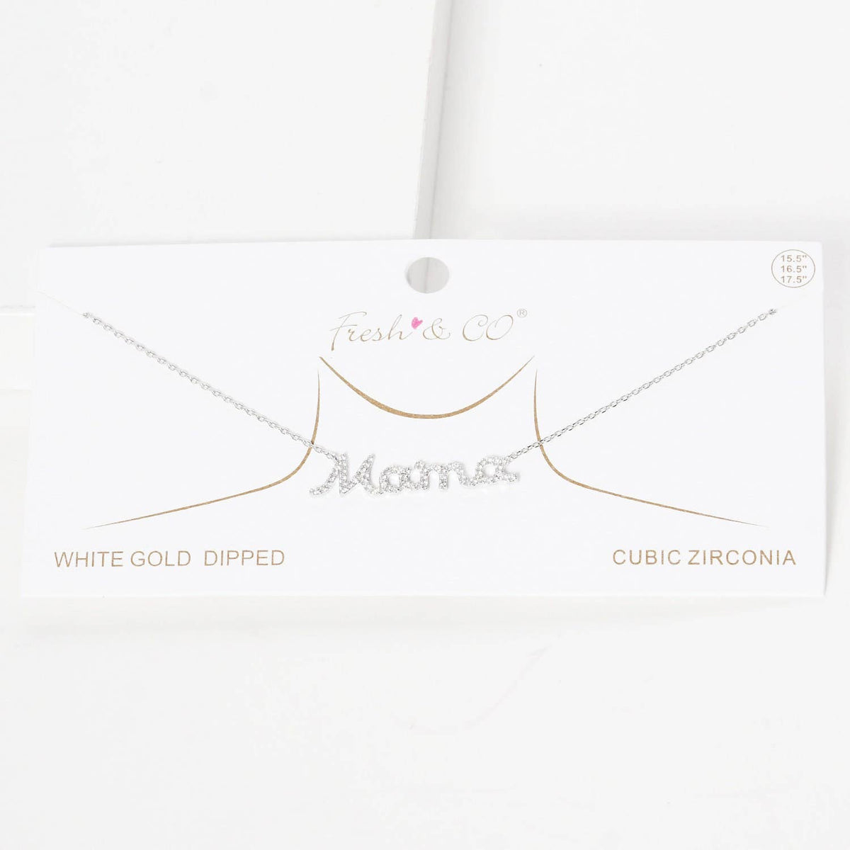 Gold Plated Mini Mama Script Necklace