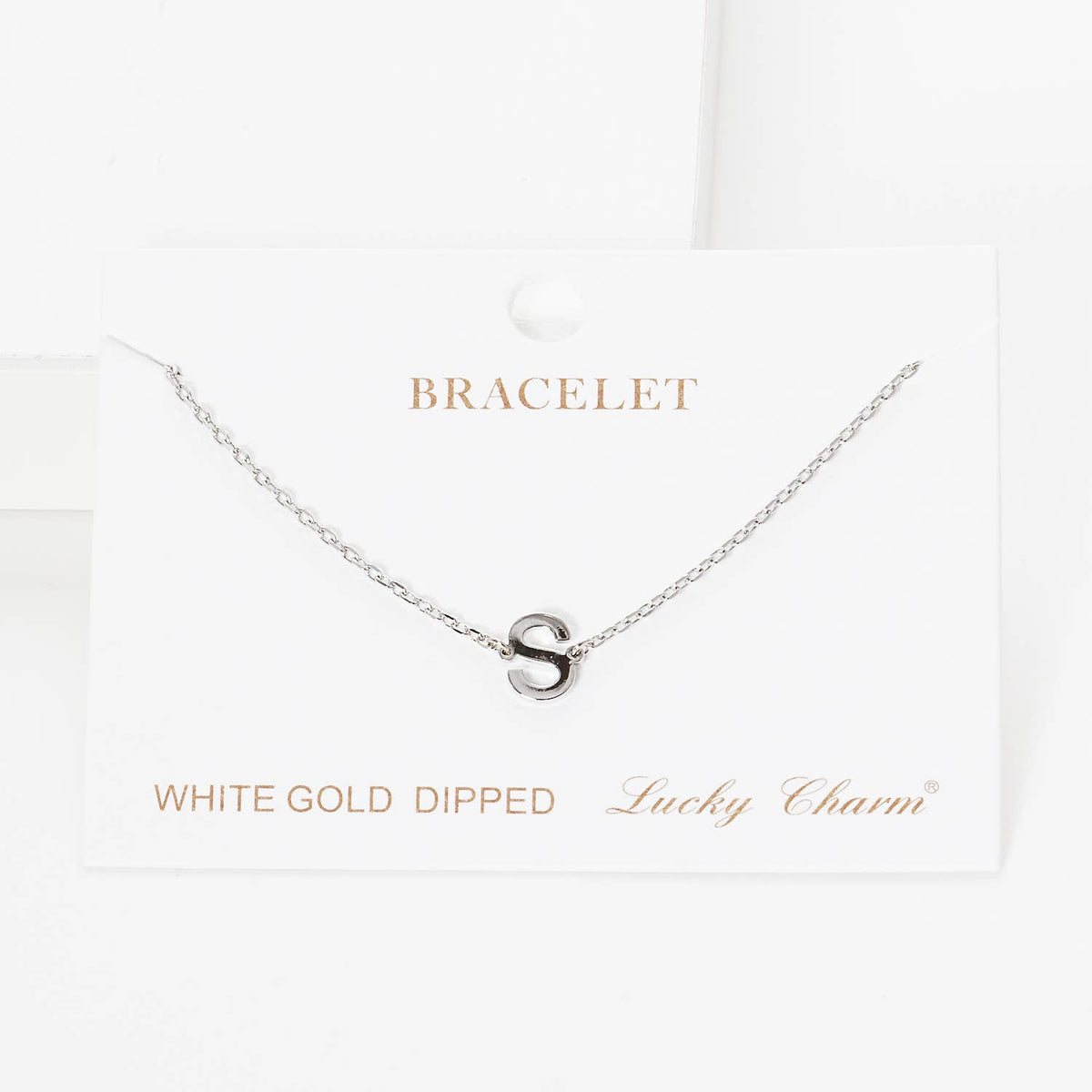 Gold Plated Initial Letter Bracelet