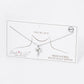 Gold Dipped Pearl & Cubic Zirconia Cross Charm Necklace