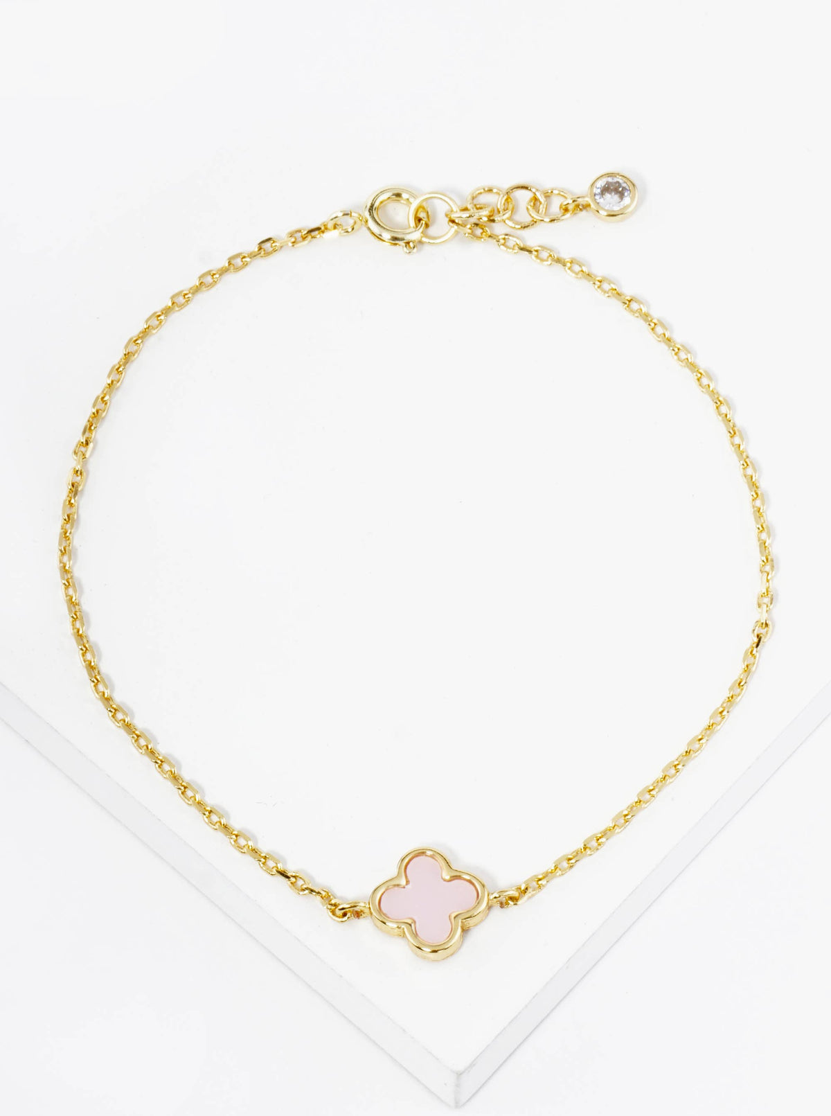Dainty Clover Charm Bracelet