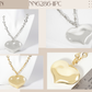 Polished Brass Large Puffy Heart HardWear-Chain Necklace.