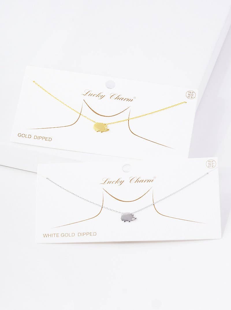 Gold Plated Hedgehog Necklace