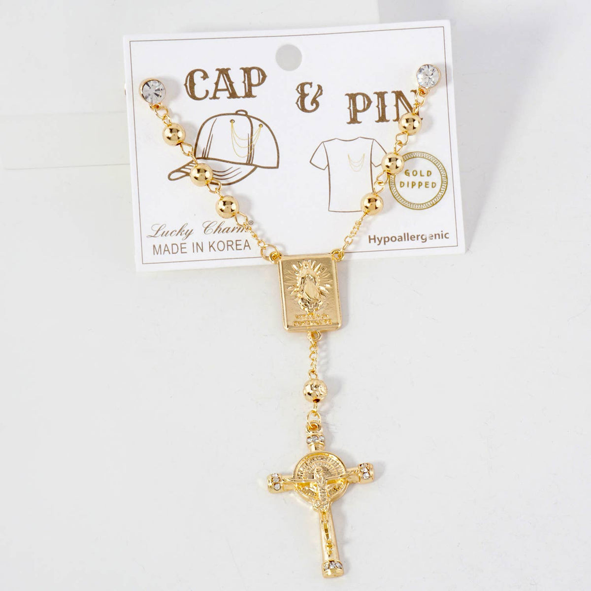Cap & Pin Lucky Charm Rosary Accessory