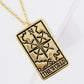 Gold Plated Tarot Card Necklace