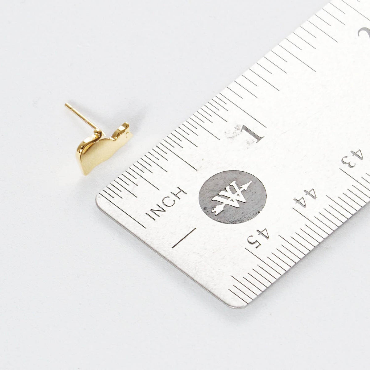 Gold Plated Cat Stud Earrings