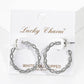 Twisted Textures Sterling Silver Post Hoop Earrings