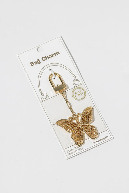 Elegant Filigree Butterfly Bag Charm