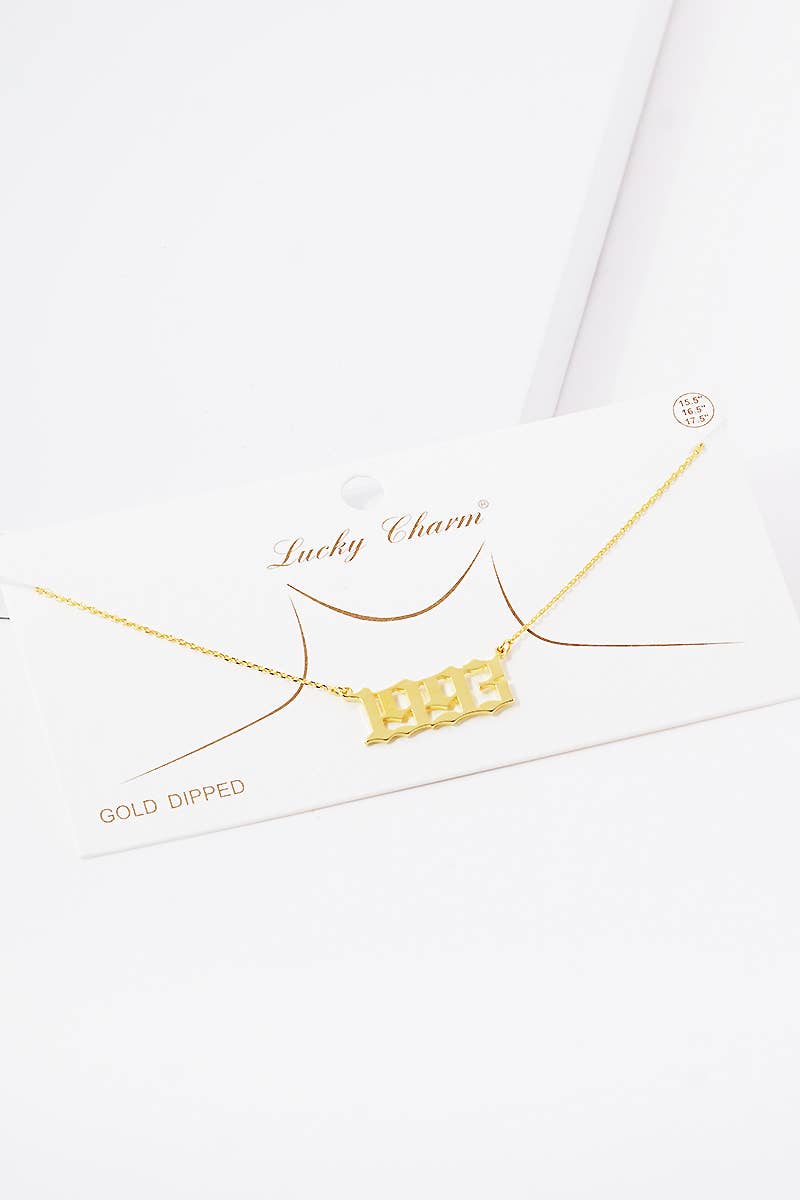 Gold Plated Birth Year Necklace
