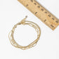 3-in-1 Layered Chain Bracelet with Easy Magnetic Clasp