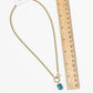 Birthstone Pendant Necklace – Gold-Dipped Ball Chain