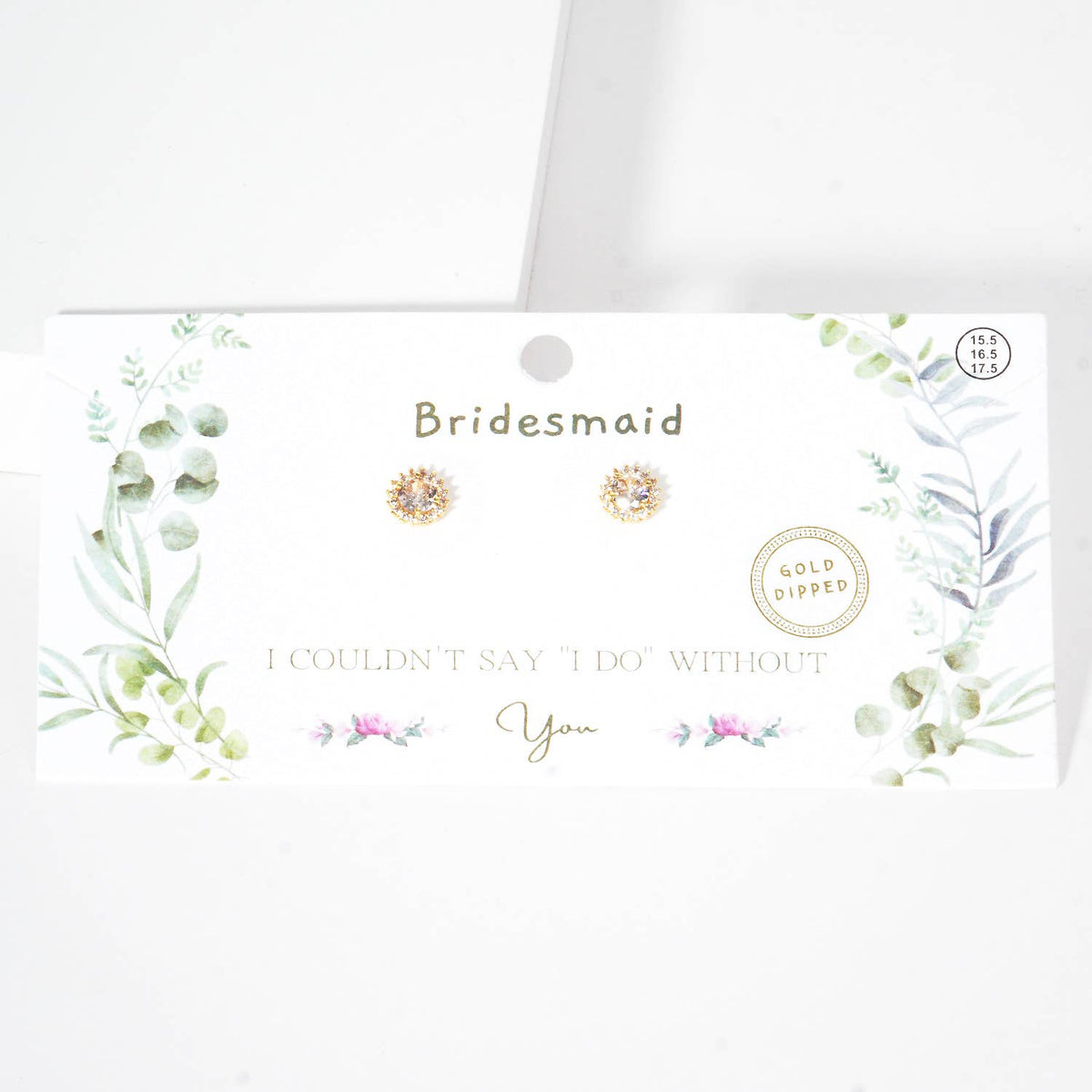 Bridesmaid Proposal Halo Stud Earrings