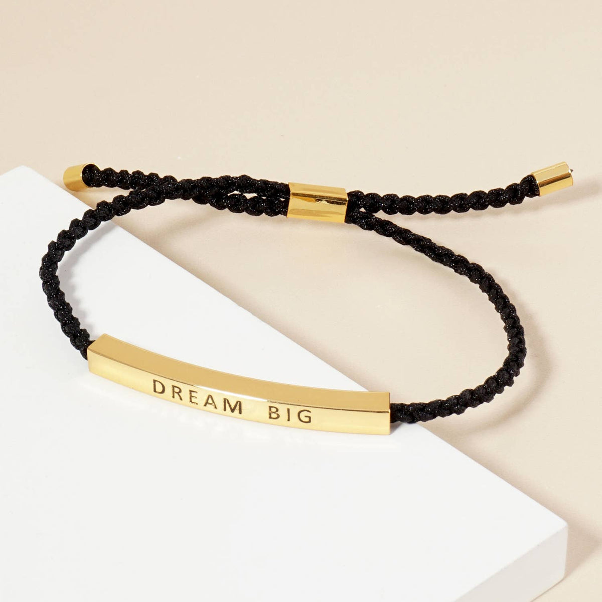 Inspirational Messages "Dream Big" Tube Bar Bracelet