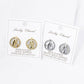 18K GOLD DIPPED MOTHER OF PEARL PRAYER STUD EARRINGS