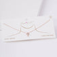 Gold Square-Set Cross Necklace