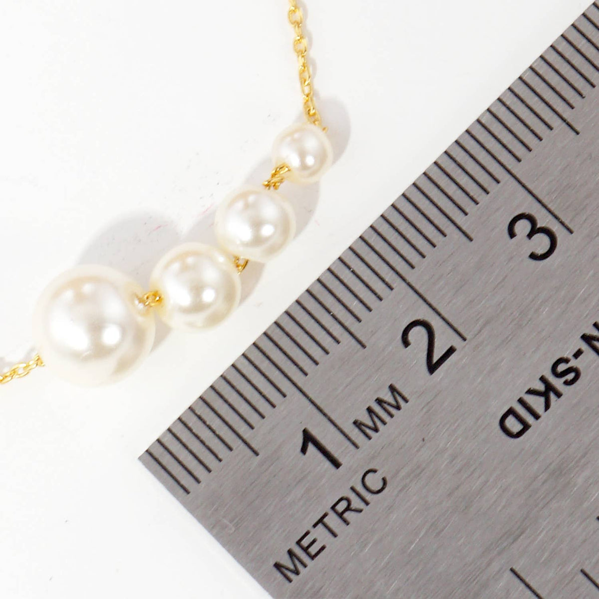 Gold Plated Freshwater Pearl Cluster Necklace