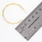 Polished Brass Delicate Bamboo Design 40mm Hoop Earrings