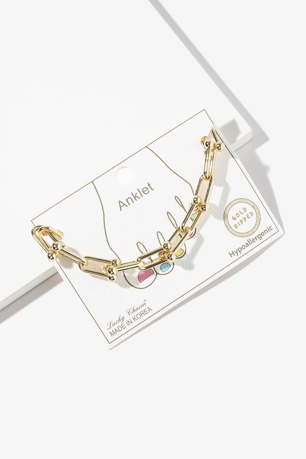U-Link Hardware Chain Anklet - Gold & Silver Dipped