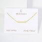 Minimalist Polished Brass Horizontal Bar Chain Bracelet