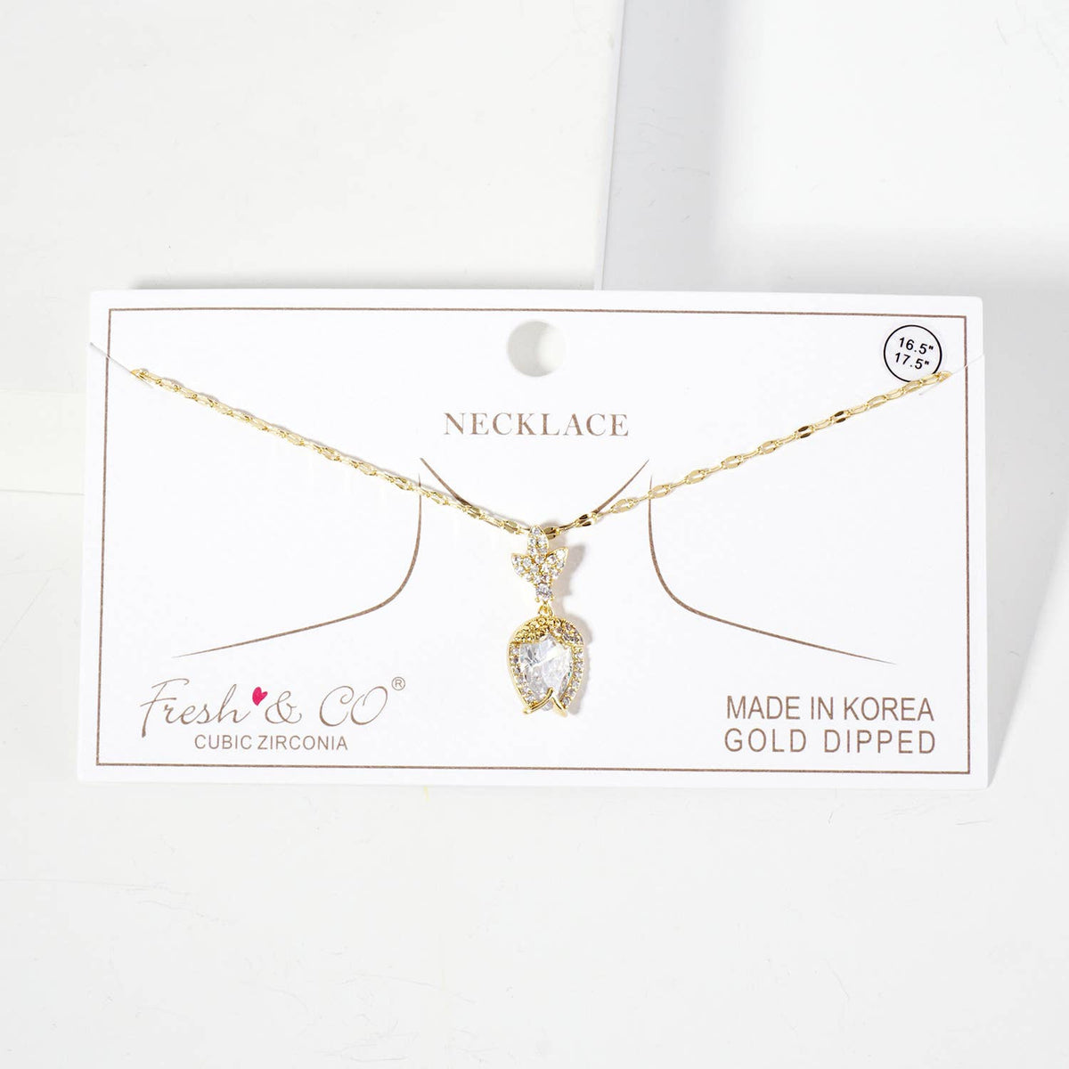 Botanical-Theme Upside-Down Tulip Design Necklace