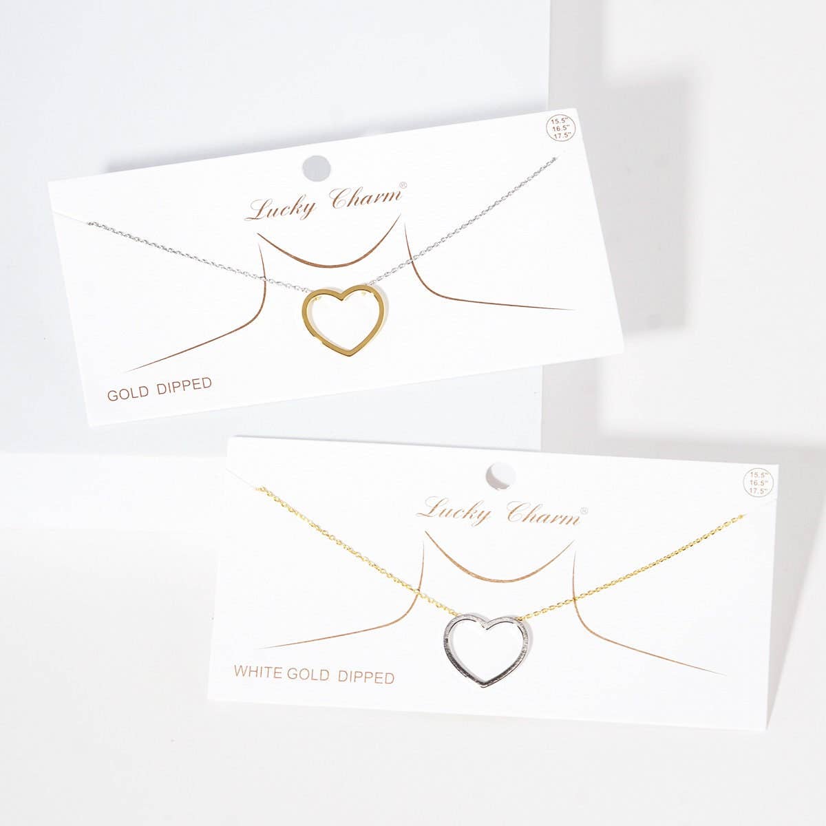 Gold Open Heart Necklace