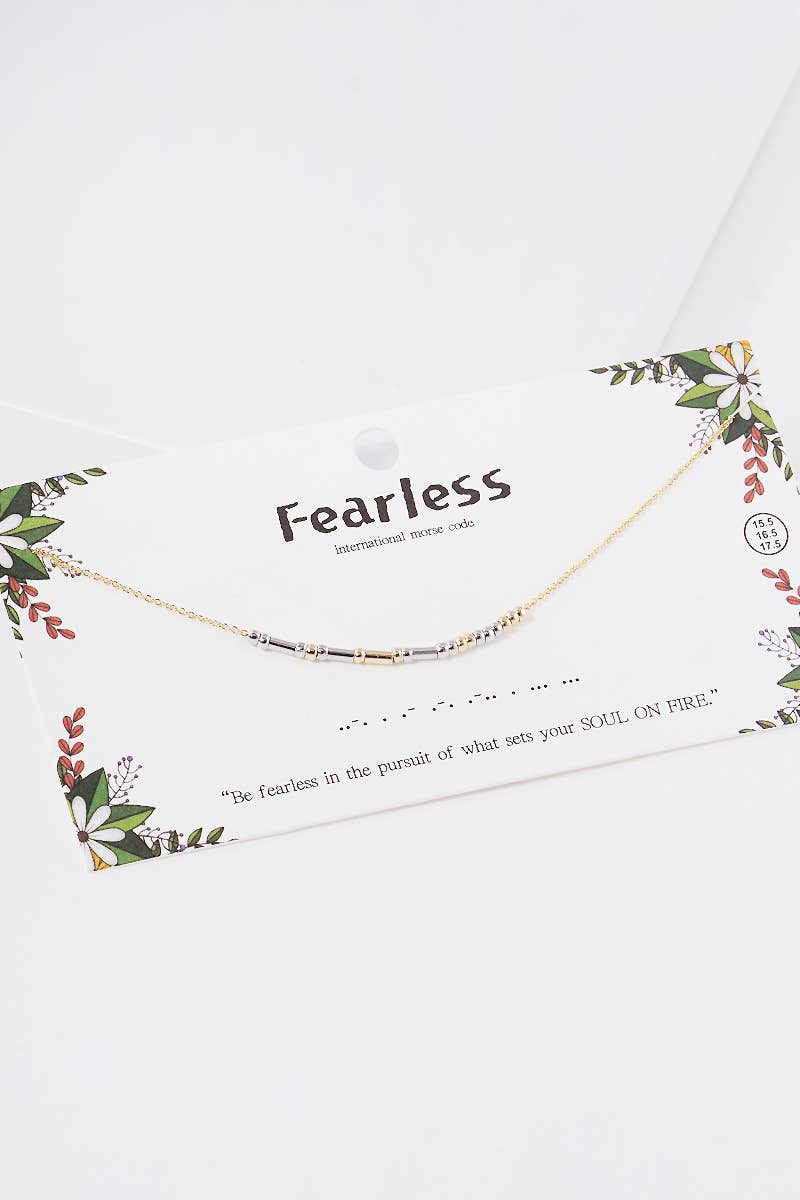 Gold Plated Morse Code Necklace