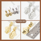 Handcrafted-Like Textured Design Organic Statement Earrings