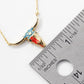 Patriotic Enamel Longhorn Skull Pendant Necklace